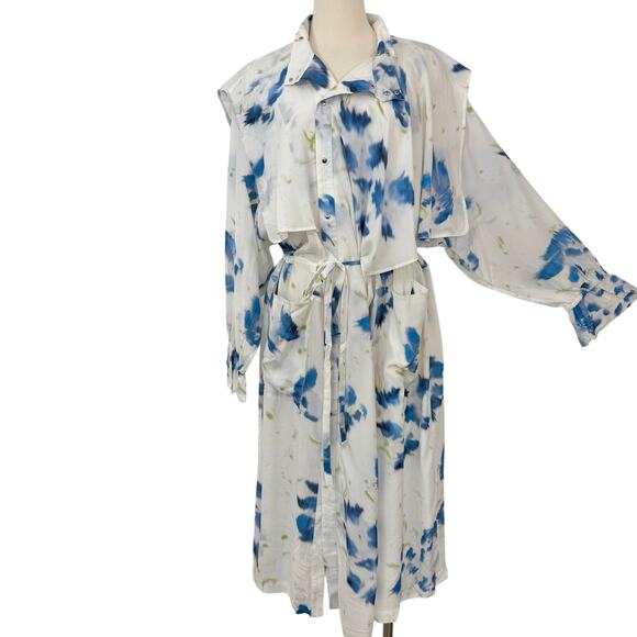Lemaire Dresses & Skirts - LEMAIRE Floral Print Duster Layered Shirt Dress Midi L